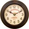 Akizuki Kensington Station Black Wall Clock, 21.5cm Diameter, Prestige Clock, Round, PSC110B
