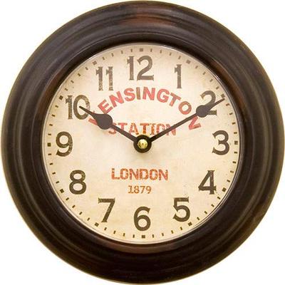 Akizuki Kensington Station Black Wall Clock, 21.5cm Diameter, Prestige Clock, Round, PSC110B