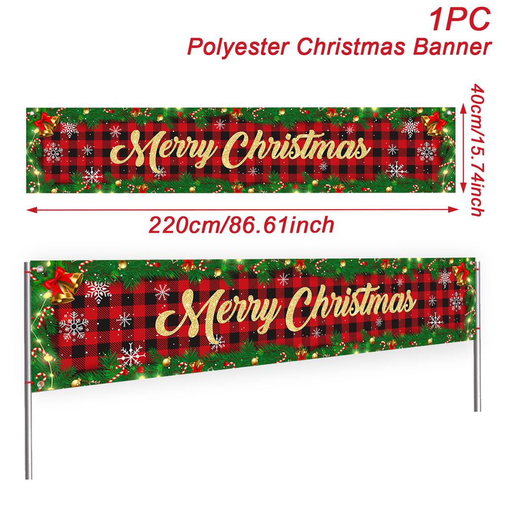 Christmas Outdoor Banner Merry Christmas Decorations For Home 2025 Navidad Kerst Xmas Decor Noel Kerst Happy New Year Gift 2025