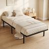 Struttura del letto, 90 x 200 cm Letto in metallo con spazio sotto il letto, Struttura in metallo con base a doghe, Non richiede rete a doghe