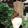 Women Leopard Print Long Sleeve Chiffon Loose Shirt Pockets Button Down Top
