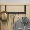 Hook Behind The Door Wall Mounted Hanging Clothes Storage Shelf No Punching Required Door Back Hooks Carbon Steel Storage Racks