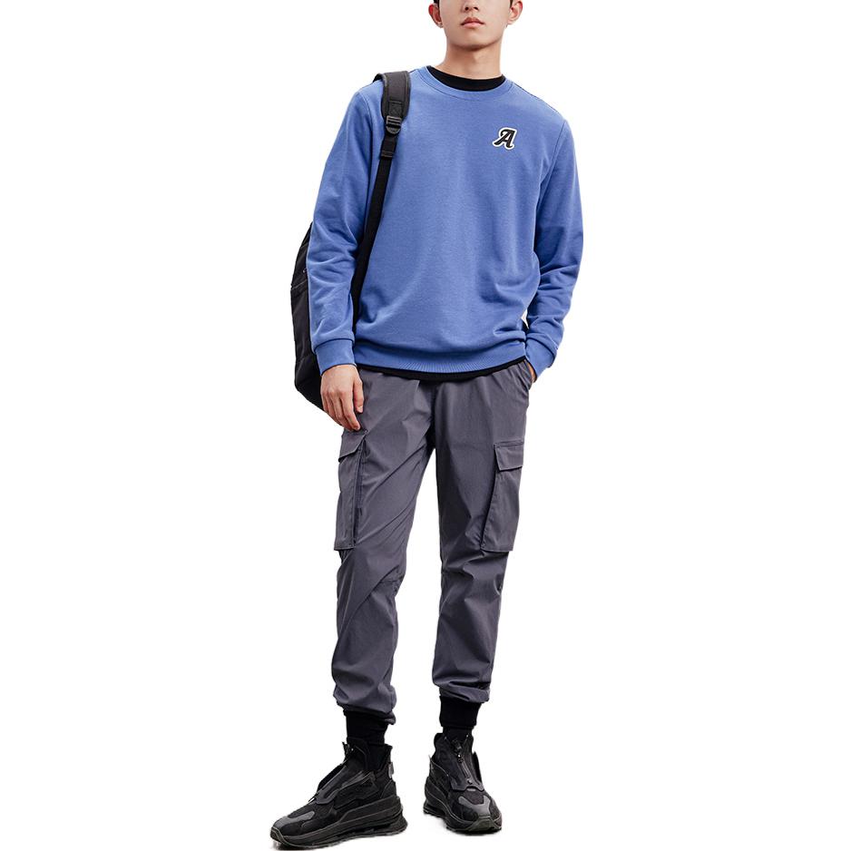 ANTA Life Collection Sweatshirts Unisex Blue Crew Neck Thickened Regular 952238752-1