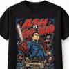 Popiół kontra Martwe Zło Horror Zombie Piła Łańcuchowa Graficzny Unisex Koszulka