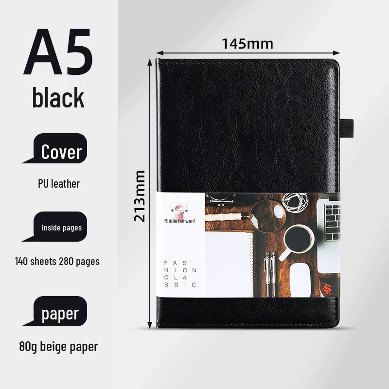 Shenshi A6 Business Creative A5 Leather Cover Thick Notebook