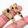 Natural Dendrite Opal Gemstone Brass Jewelry Earring 1.58" RE-102