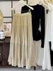 White Chiffon High-Waist Slim A-line Fairy Pleated Skirt - Spring/Summer 2026 Collection