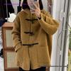 Women's College Style Double-Faced Wool Toggle Coat - Short, Loose, Hooded for Autumn/Winter