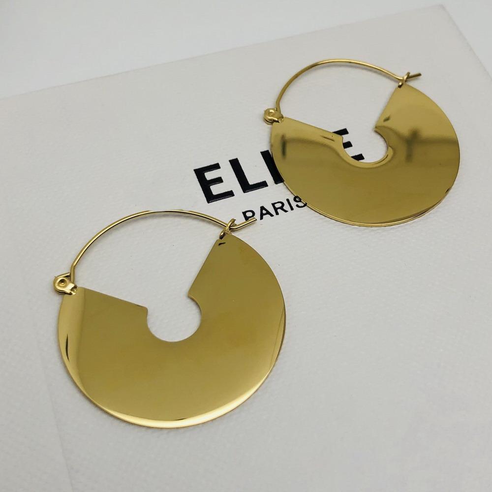 Spiegeloberfläche Geometrische Ohrringe Für Frauen Punk Rund Designer Schmuck Französischer Kreis Metallischer Stift Retro Ohrringe Weiblicher Haken