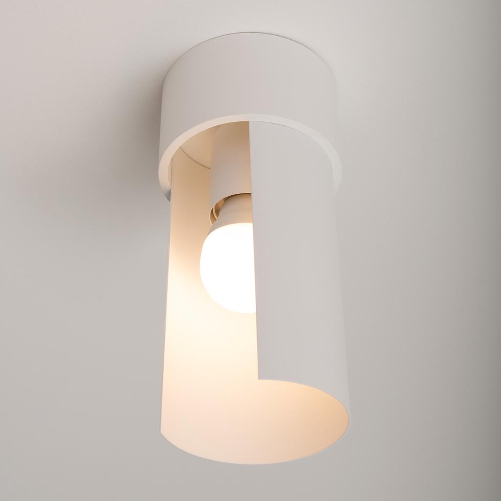 Spot Sufitowy Nowoczesny Biały Okrągły Ø10Cm Obrotowy Klosz Do Kuchni Przedpokoju 1Xe27 15W Flash Sollux Lighting