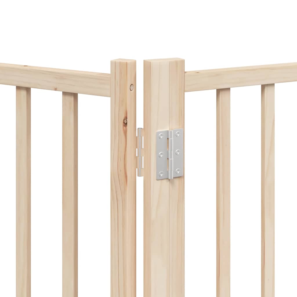 9 Piece Foldable Dog Gate 450 cm Poplar Wood