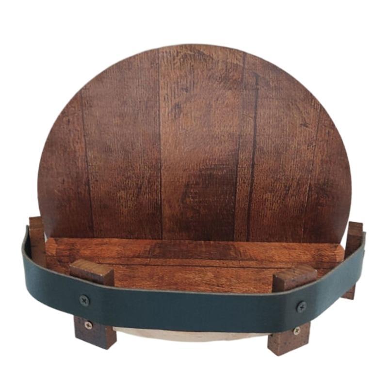 Bourbon Barrels Shelf Vintage Round Wine Shelf for Wall Men Great Gift China Mainland
