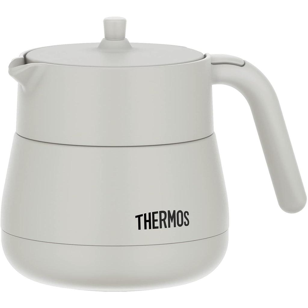 Thermos Vacuum Insulated Teapot Strainer 450ml Light Gray TTE-450 LGY