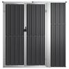 Vidaxl Garden Shed, Anthracite, 161X89X161 Cm, Galvanized Steel