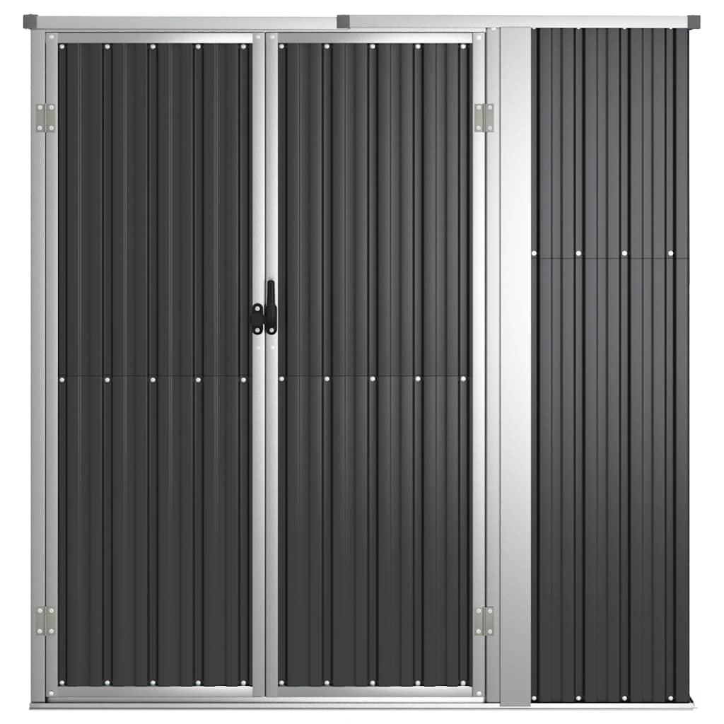 Vidaxl Garden Shed, Anthracite, 161X89X161 Cm, Galvanized Steel