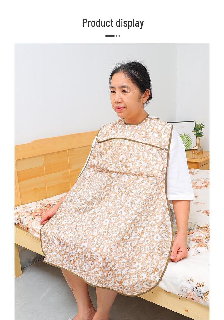 Shan Hai Kang Waterproof Stain-proof Adult Dining Bib, Large Size for Elderly.