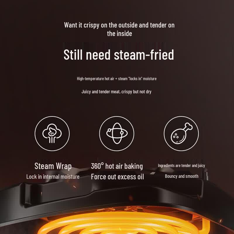 SUPOR 6L Visible Window Air Fryer KD60D79 CN Plug (adapter Included)