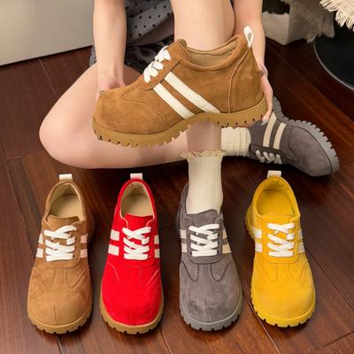 Suede Flats Women's New Spring Women's Shoes Versatile Sports and Leisure Board Shoes