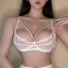 Neues reines Verlangen sexy Spitze transparent kleines Brust-Unterwäsche-Damenanzug dünn dick mm große Brust kleine große Größe BH-Abdeckung