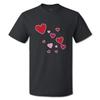 Funny Graphic T Shirts Dark Pink Hearts Holidays and Occasions Valentins Day Top
