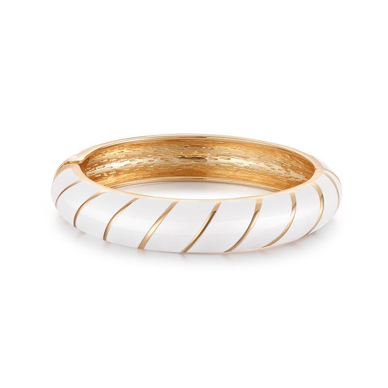 

Boho Hip Hop Metal Stripe Cuff Bangles Punk Geometric Spring Bangles For Women Punk Fashion Charm Bracelet Men Jewelry