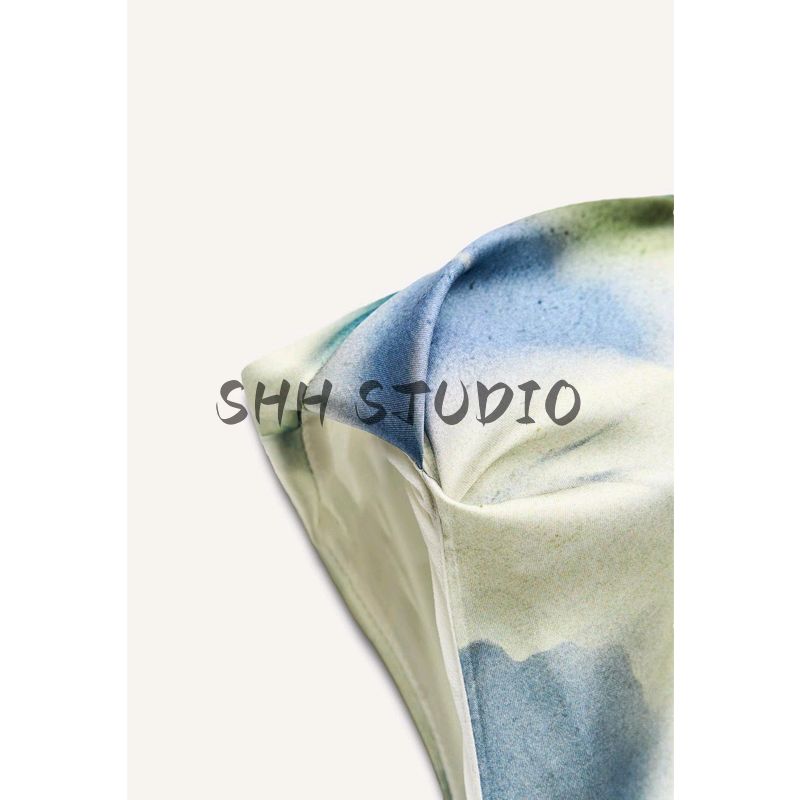 Spring New Women's Clothing Fashion Style Silk Satin Texture Print Sleeveless round Neck Midi Skirt Dress 2362119