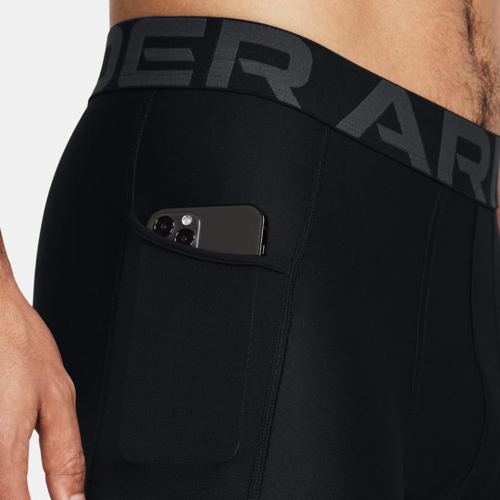 Under Armour HeatGear Moisture Wicking Comfortable Soft Tight Knit Sports Pants Men Pants Black 1361586-002