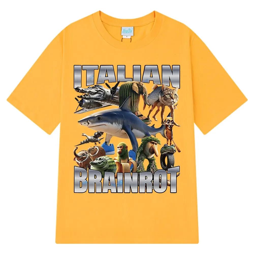 Italiensk Hjärnröta Tralalero Tralala Tung Tung Tung Sahur Bombardiro Krokodil Rolig Meme T-shirt Dam Mode T-shirts