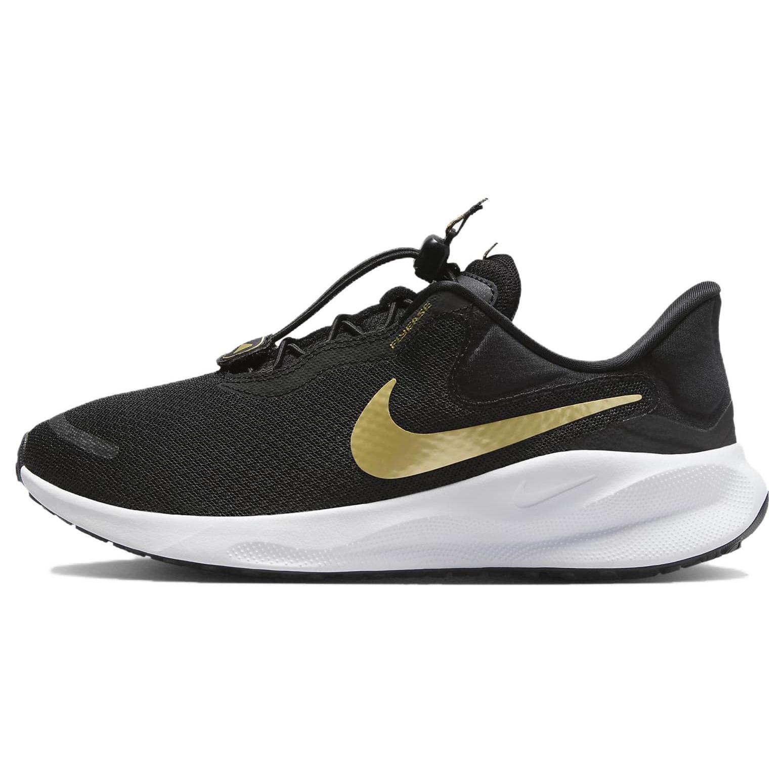 (WMNS) Nike Revolution 7 EasyOn  Black Gold  Women s FN7999-002 EU 36