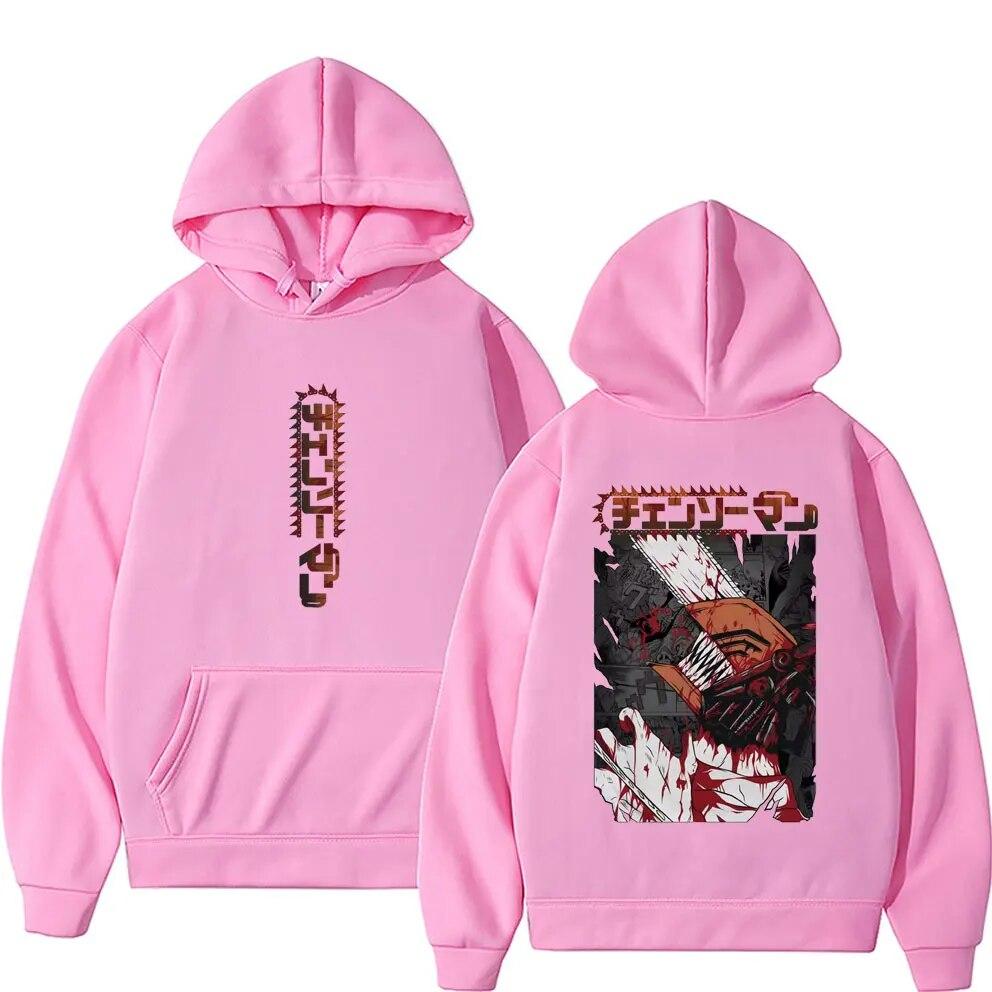 Japonské Anime Motorová pila Unisex Denji Pochita Grafická Mikina Unisex Dámské Unisexga Fleece Bavlna Mikiny Sportovní oblečení Unisex Běžná mikina