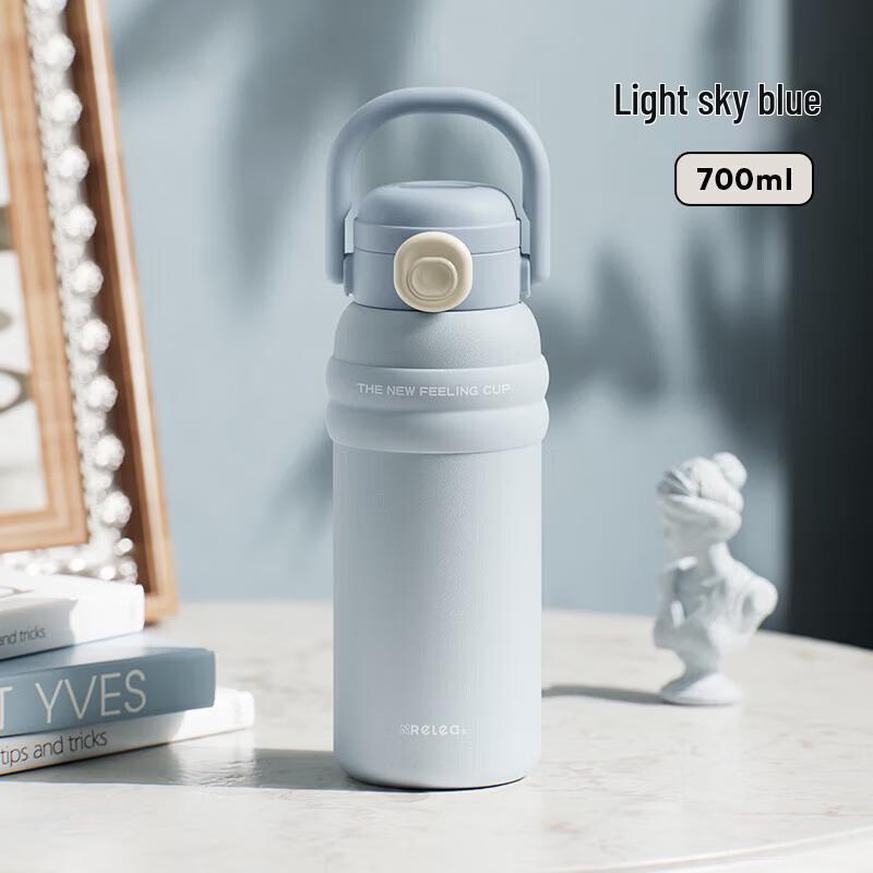 WUSIWU Kids 700ml 316L Stainless Steel Insulated Straw Cup