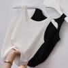 Women Vest Sleeveless Solid Color Sexy Summer Washable Anti-fade Oversized Tank Top Beach Clothing