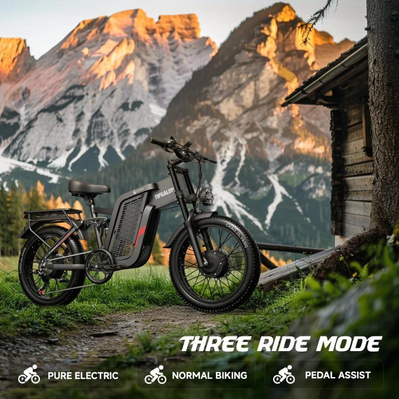 2025 Nové F7 2000W vysoce výkonné duální motor 52V 24AH Elektrické kolo 20 palcové Tlusté pneumatiky Hydraulická olejová brzda Dvojité tlumení nárazů
