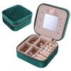 New portable velvet jewelry box, travel jewelry ring necklace, earrings, earrings, jewelry storage box wholesale