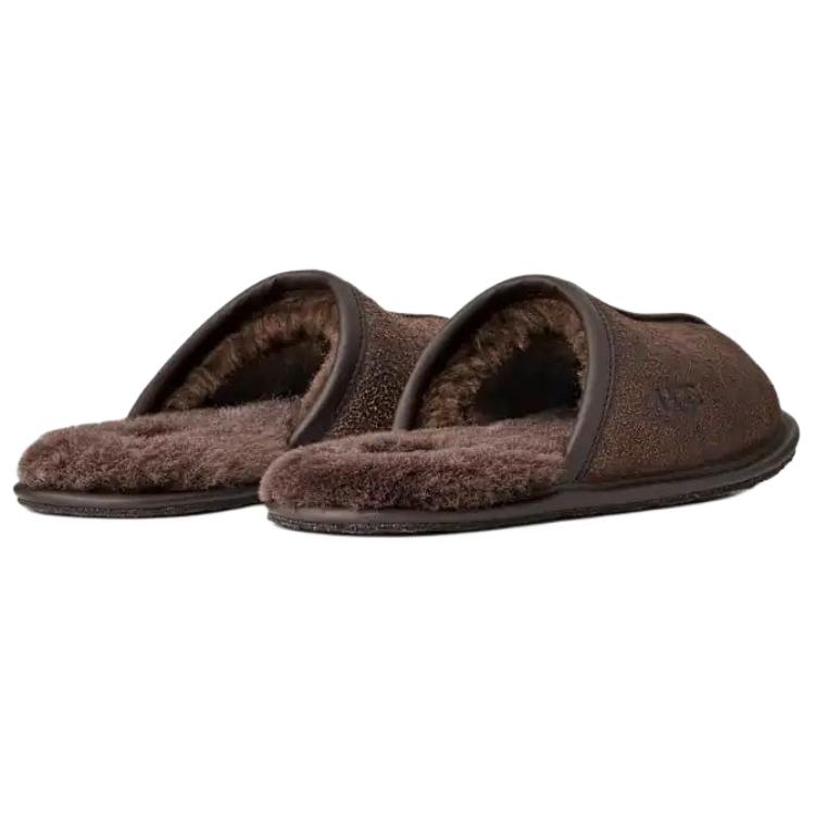 UGG Scuff Slip-On Comfortable Anti-Wear Closed-Toe Slippers Men slippers Dark-Brown 1171294-DDC