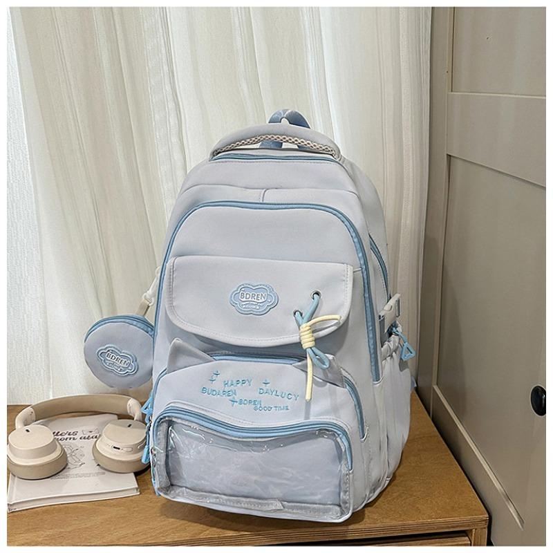 New Japanese Ins Wind Backpack Splash Proof Sweet Leisure Bag Travel Light and Large Capacity Female Backpack.
