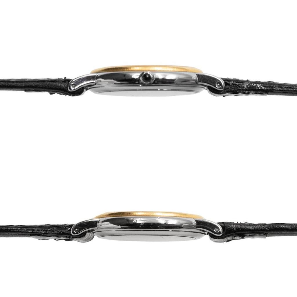 [USED] Seiko Women's Credor Watch, 18K Gold, Black Lizard Pattern, Leather Strap