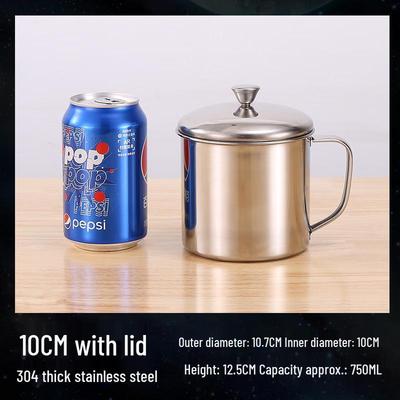 304 Stainless Steel Insulated Mug with Lid and Handle