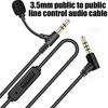 Digital Chip 3.5Mm With Microphone Audio Cable Head Mounted Headphones Adjust Volume Control Microphone Aux Audio Cable