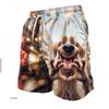 Summer 3D Fun Cartoon Animals Print Shorts Fashionable Casual Beach Men's Shorts