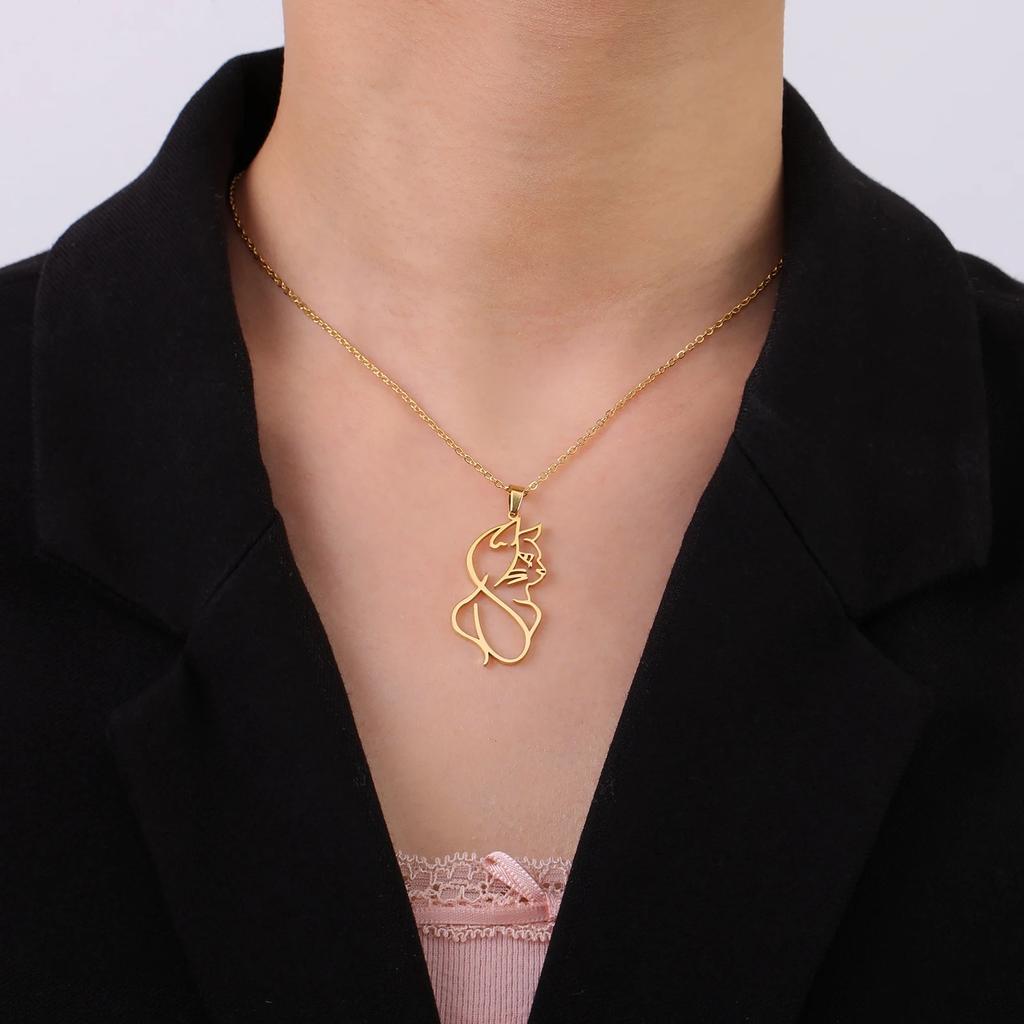 Cazador Gold Color Cat Kitten Drop Earrings for Women Stainless Steel Jewelry Cute Animal Earrings Valentine Gift Wholesale 2026