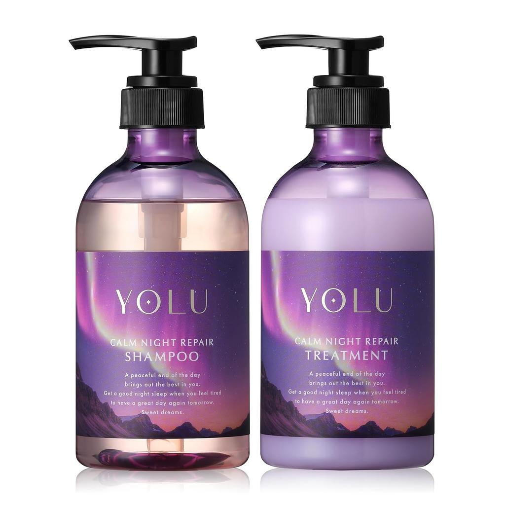 YOLU Yoru Shampoo Treatment Set World Starry Sky Series Calm Night Repair Lilac Veil Fragrance Moisturizing Hair Care Damage Intensive Moisture