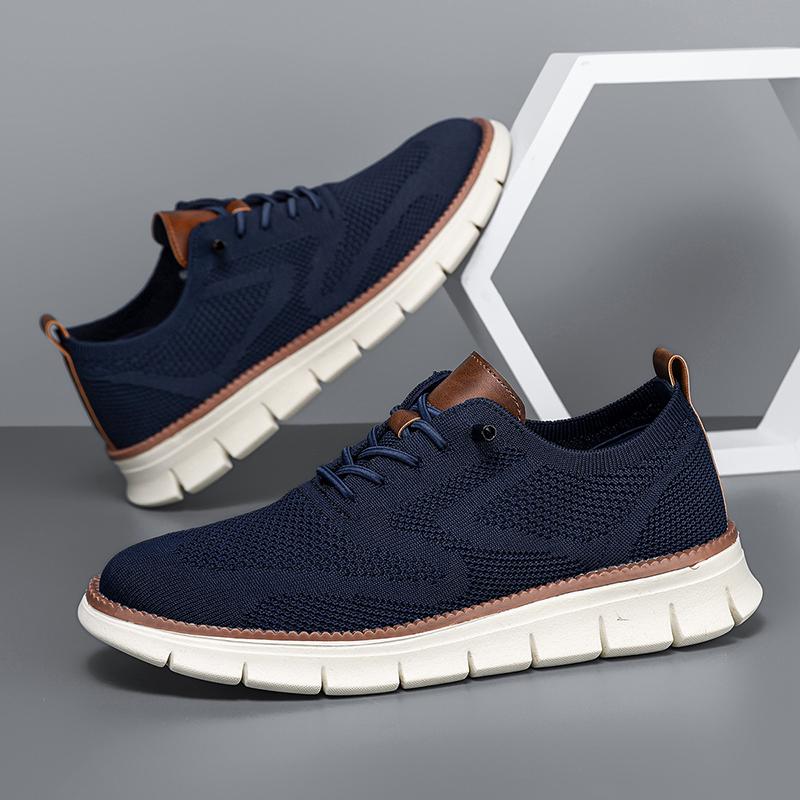 Men's Shoes Breathable Mesh Lace Up Walking Shoes Anti Slip Comfortable Athletic Shoes Lightweight Sneakers for Men