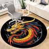 1pc Dragon YinYang Office Round Area Rug, Under Office Chairs Bedroom Living Room Home Decor, Room Deco, Available in Various Sizes