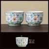 Blue and white bucket color tea cup New Chinese ceramic personal master cup Home office hospitality tea set Press hand small teacup