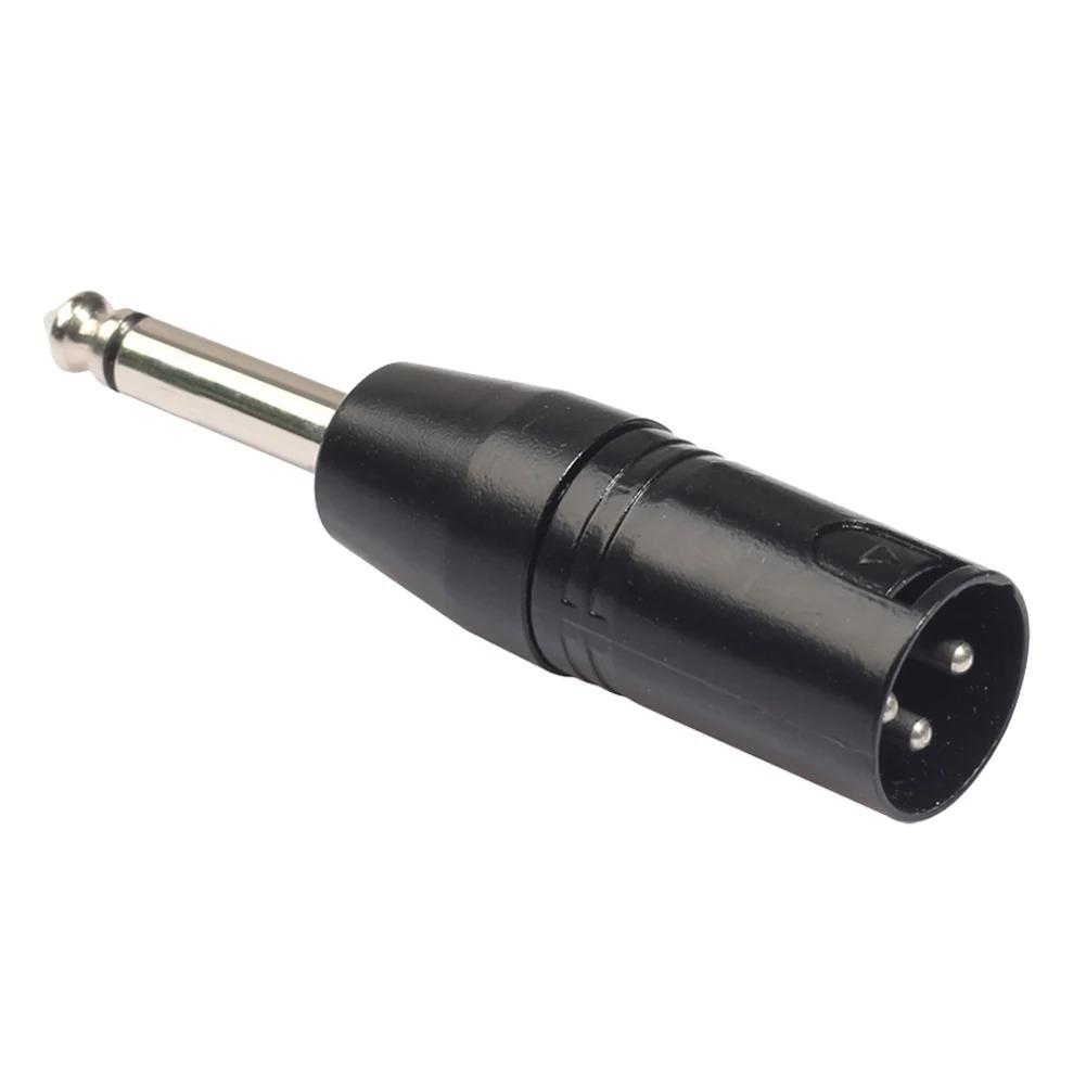 6.35mm Mono Male to XLR 3Pin Male Audio Plug Converter Adapter Connector for Headphone Microphone Power Amplifier Guitar