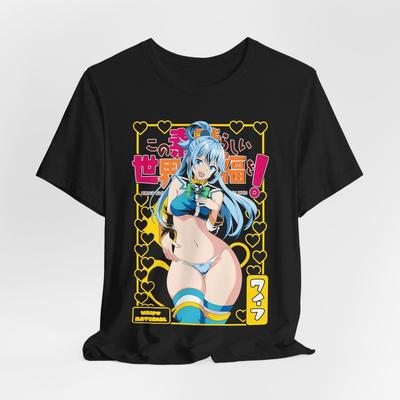 Camiseta Gráfica de Anime Waifu, Camiseta Unissex Fofa, Camisa de Moda Kawaii