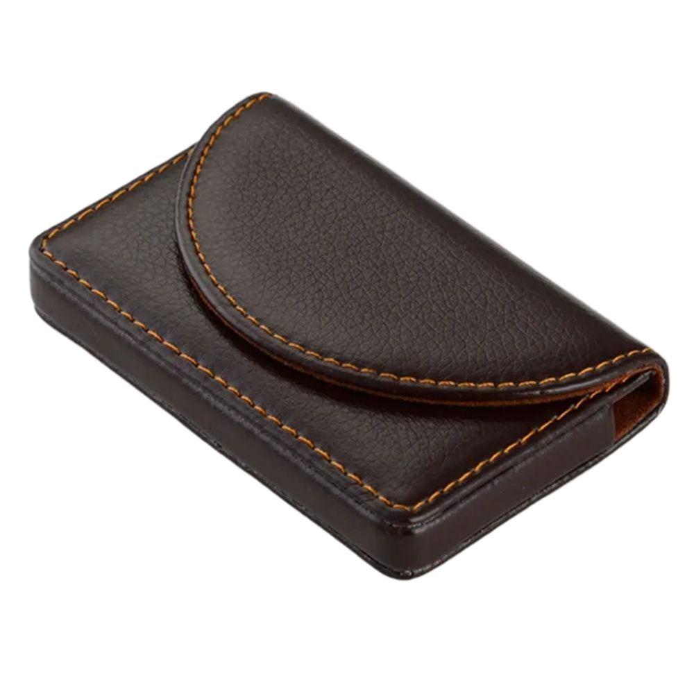 

RFID PU Кожаный Чехол для Карт Высококачественный Держатель для ID-карты Простой Визитница Мужской и Женский кофейный