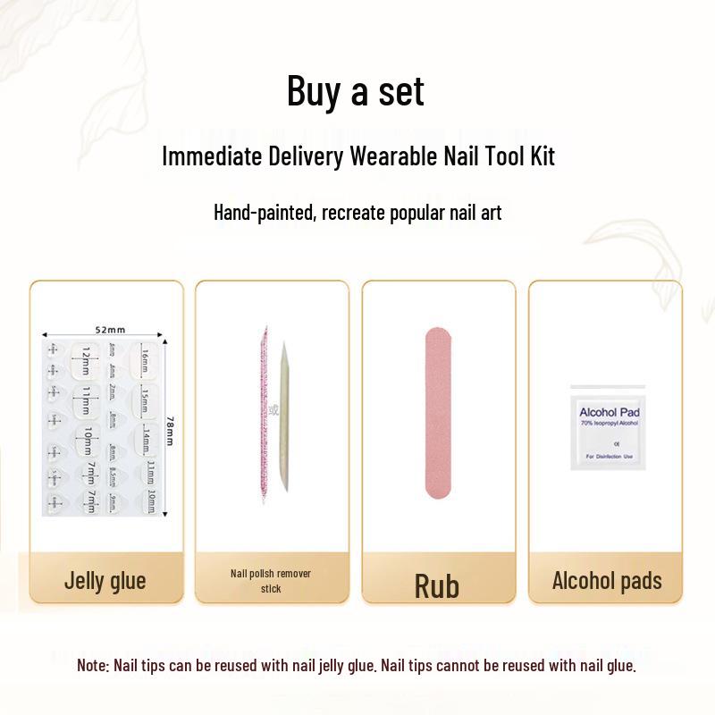 Blue-Green Gradient Handmade Wearable Nails - Versatile & Skin-Brightening