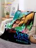 Spirit Riding Free Cartoon Horses Soft Blankets Cozy Throw for Picnics Bed Sofa Home Bedroom Perfect Gift for Girls